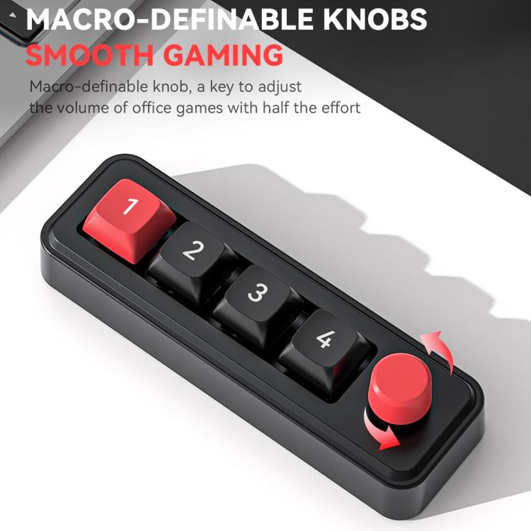 MKESPN 4-Key Macro Programmable Mechanical Gaming Keyboard With Dual USB-C Ports Hot-Swappable RGB Backlit, 816B Black, 816B White, 816A Black, 816A White