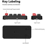 MKESPN 4-Key Macro Programmable Mechanical Gaming Keyboard With Dual USB-C Ports Hot-Swappable RGB Backlit, 816B Black, 816B White, 816A Black, 816A White