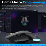 MKESPN W601 Mouse da gioco macro silenzioso wireless tri-mode in fibra di carbonio 12800DPI Mouse Bluetooth