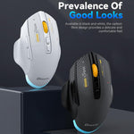 MKESPN W601 Mouse da gioco macro silenzioso wireless tri-mode in fibra di carbonio 12800DPI Mouse Bluetooth