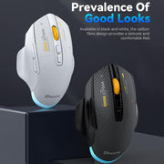 MKESPN W601 Mouse da gioco macro silenzioso wireless tri-mode in fibra di carbonio 12800DPI Mouse Bluetooth