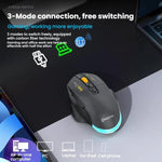 MKESPN W601 Mouse da gioco macro silenzioso wireless tri-mode in fibra di carbonio 12800DPI Mouse Bluetooth