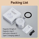 Mini luce selfie magnetica portatile con specchio rotante