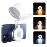 Mini luce selfie magnetica portatile con specchio rotante
