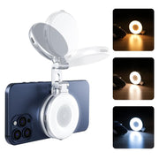 Mini luce selfie magnetica portatile con specchio rotante