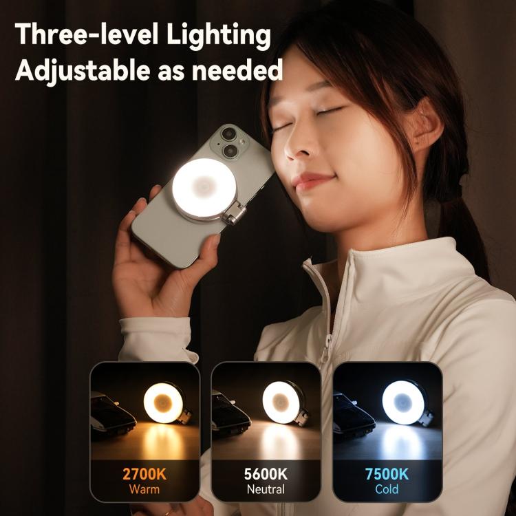 Mini luce selfie magnetica portatile con specchio rotante