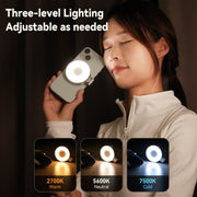 Mini luce selfie magnetica portatile con specchio rotante