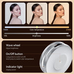 Mini luce selfie magnetica portatile con specchio rotante
