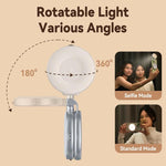 Mini luce selfie magnetica portatile con specchio rotante