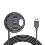 Hub di collegamento per scrivania con passacavo, lunghezza cavo 1,2 m, 4 x USB3.0, 3 x USB3.0+TF+SD, 3xUSB3.0+3.5mm, 2xUSB3.0+USB-C+3.5mm, 2xUSB3.0+USB-C+SD/MMC