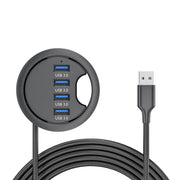 Hub di collegamento per scrivania con passacavo, lunghezza cavo 1,2 m, 4 x USB3.0, 3 x USB3.0+TF+SD, 3xUSB3.0+3.5mm, 2xUSB3.0+USB-C+3.5mm, 2xUSB3.0+USB-C+SD/MMC