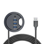 Hub di collegamento per scrivania con passacavo, lunghezza cavo 1,2 m, 4 x USB3.0, 3 x USB3.0+TF+SD, 3xUSB3.0+3.5mm, 2xUSB3.0+USB-C+3.5mm, 2xUSB3.0+USB-C+SD/MMC