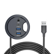Hub di collegamento per scrivania con passacavo, lunghezza cavo 1,2 m, 4 x USB3.0, 3 x USB3.0+TF+SD, 3xUSB3.0+3.5mm, 2xUSB3.0+USB-C+3.5mm, 2xUSB3.0+USB-C+SD/MMC