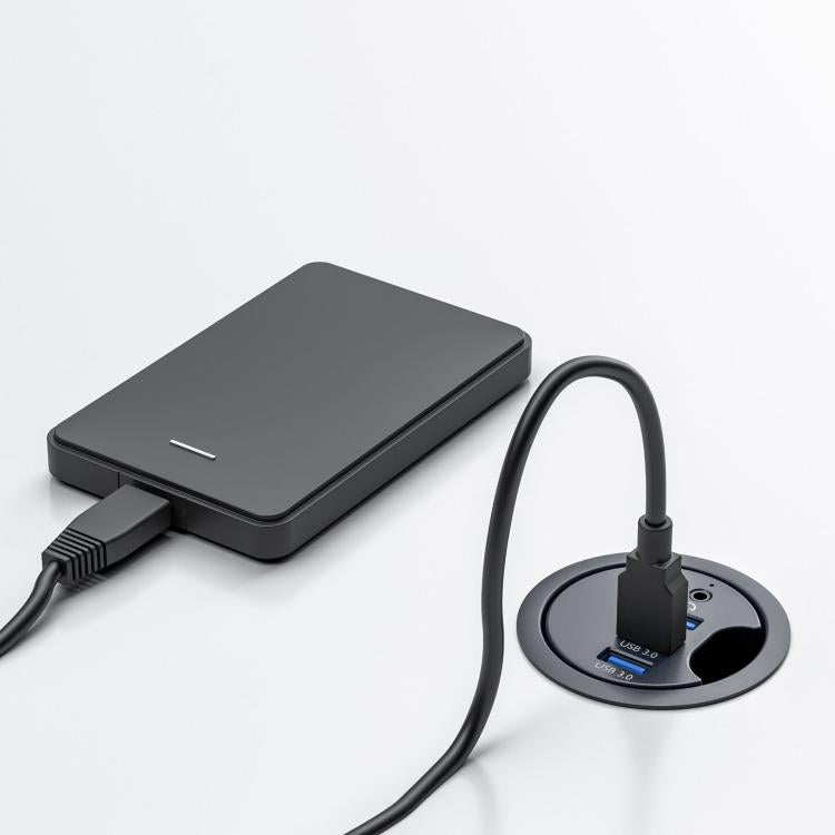 Hub di collegamento per scrivania con passacavo, lunghezza cavo 1,2 m, 4 x USB3.0, 3 x USB3.0+TF+SD, 3xUSB3.0+3.5mm, 2xUSB3.0+USB-C+3.5mm, 2xUSB3.0+USB-C+SD/MMC