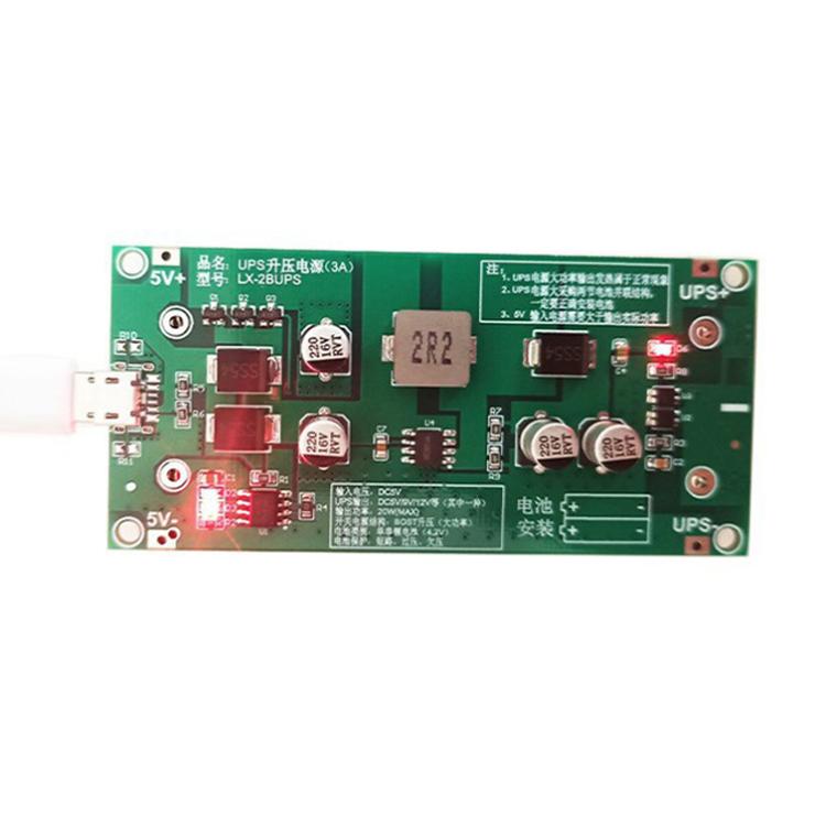 Modulo di ricarica rapida per batteria al litio UPS18650 ad alta potenza da 15 W e 3 A, 5V, 9V, 12V