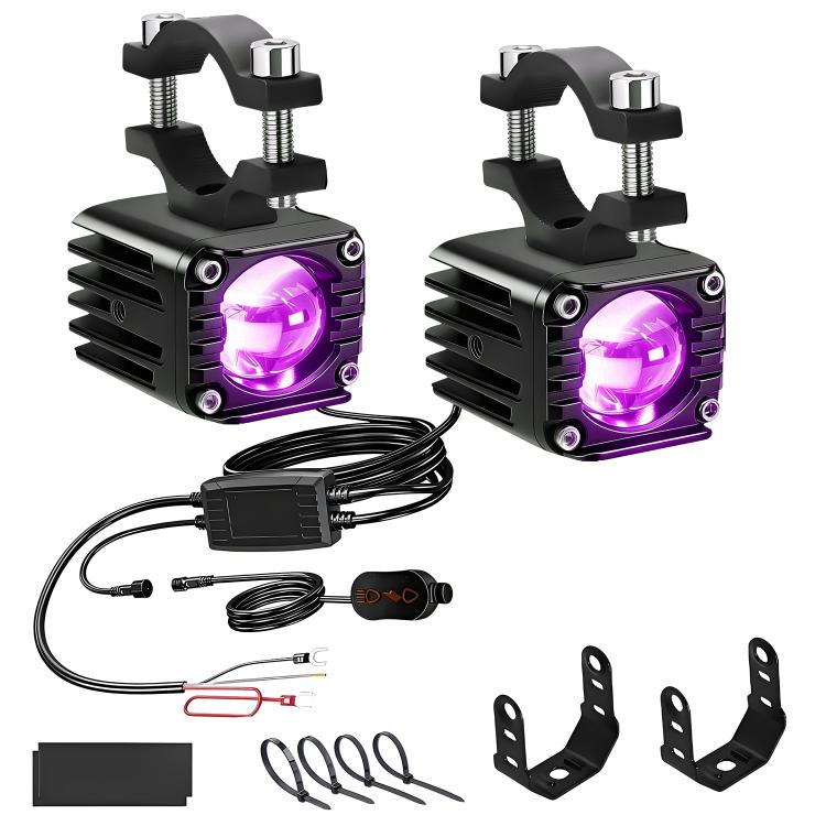 Faro moto impermeabile 40W Demon Eye con interruttore cablato