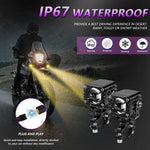 Faro moto impermeabile 40W Demon Eye con interruttore cablato