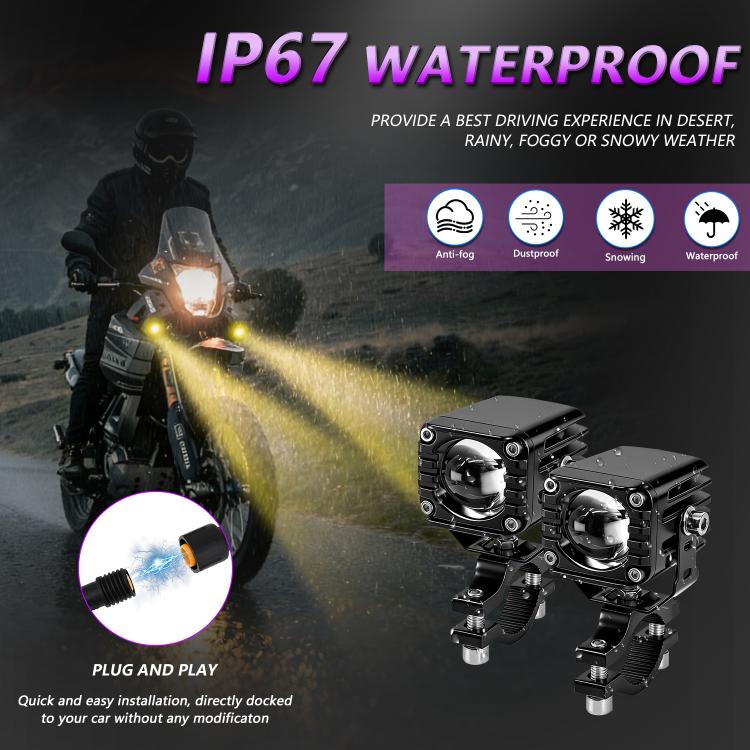 Faro moto impermeabile 40W Demon Eye con interruttore cablato