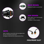 Faro moto impermeabile 40W Demon Eye con interruttore cablato
