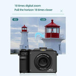 Fotocamera digitale 4K HD 18X Zoom con WiFi e stabilizzazione