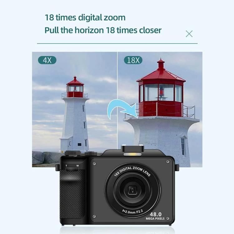 FSD-X9 3.0 pollici 4K HD 18X Zoom Selfie WIFI Stabilizzazione elettronica dell'immagine Fotocamera digitale, FSD-X9 (Black), FSD-X9 (White)