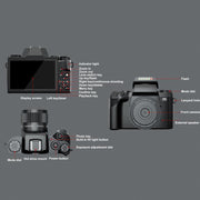 FSD-W5 4 pollici touch screen WiFi trasmissione 4K HD fotocamera digitale studente foto SLR, FSD-W5