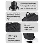 Zaino per laptop impermeabile multi-scomparto di grande capacità OUMANTU 2103 con porta USB