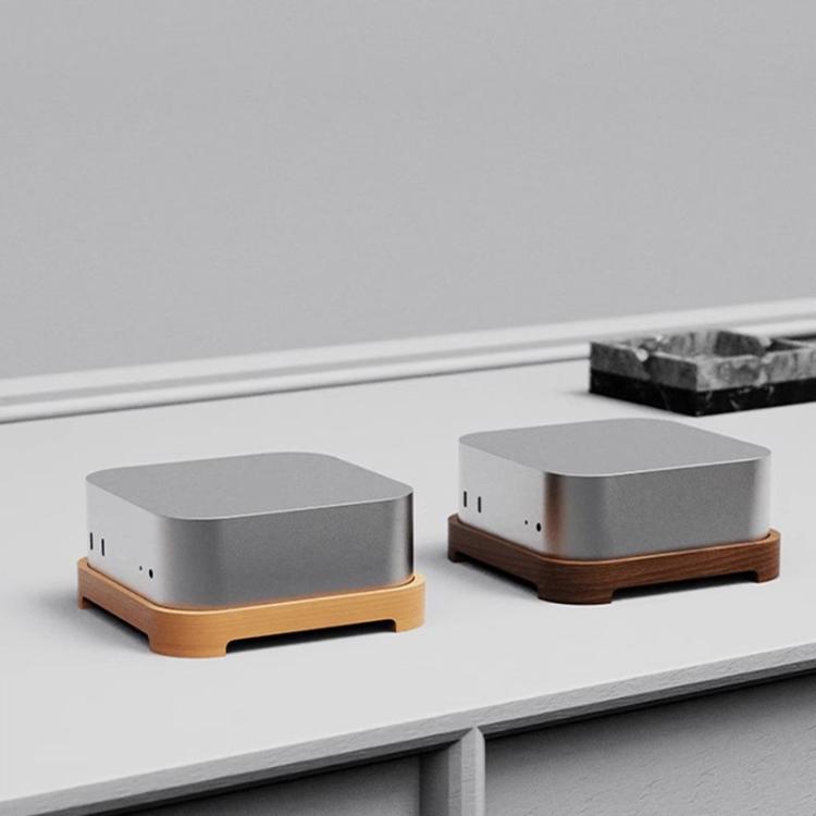 Per MAC Mini M4 Supporto per desktop in legno Base per dissipazione del calore Rack, Walnut, Beech