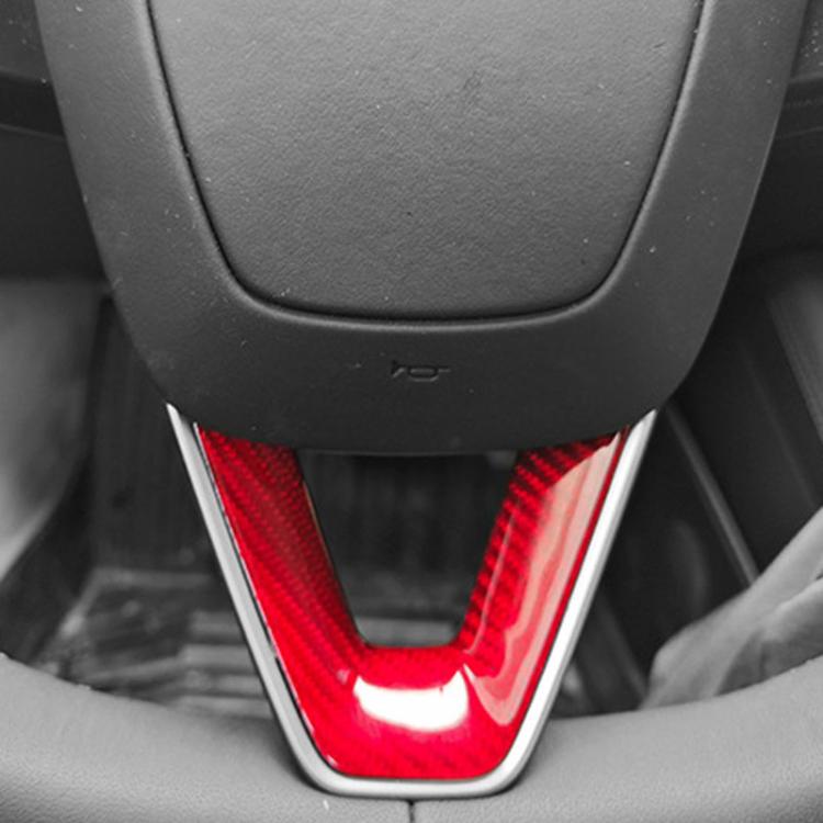 Per la modifica dell'auto Tesla Model 3, toppa per volante in fibra di carbonio per interni, Matte, Glossy, Red, Froged Pattern