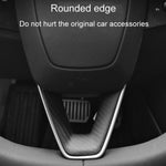 Per la modifica dell'auto Tesla Model 3, toppa per volante in fibra di carbonio per interni, Matte, Glossy, Red, Froged Pattern