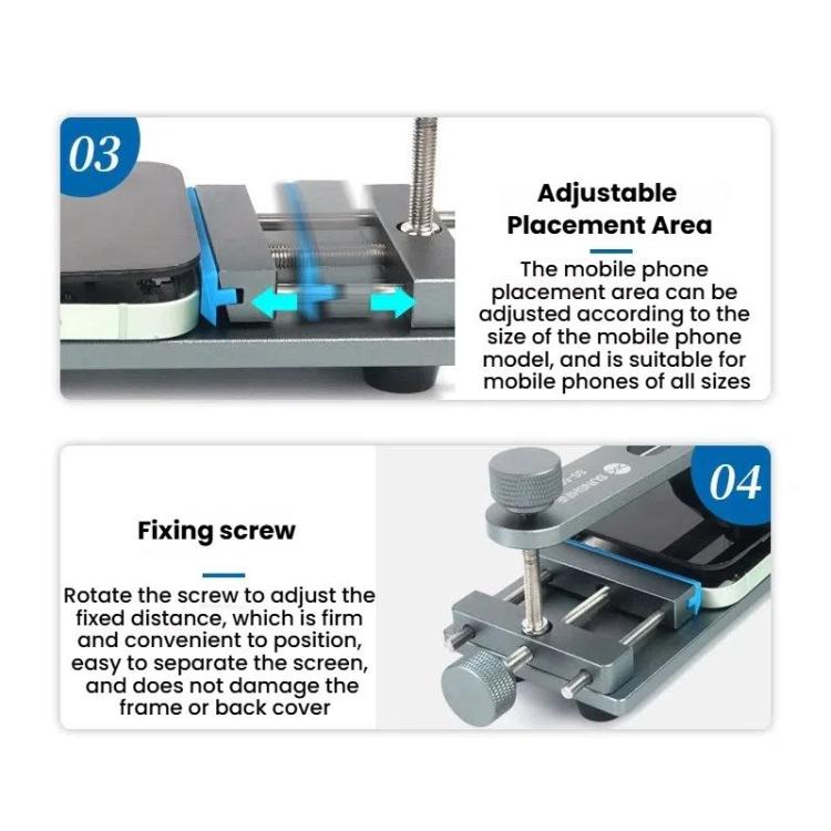 Separatore per schermo LCD Riscaldamento gratuito Schermo per telefono cellulare Rimozione rapida Strumento di riparazione Dispositivo di serraggio, SUNSHINE SS-601G