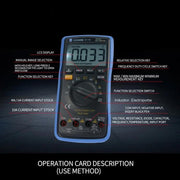 Multimetro digitale con display LCD e penna tester ad alta precisione per la misurazione di capacità, tensione e corrente, SUNSHINE DT-17N