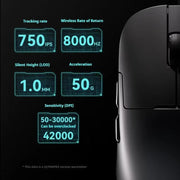 Mouse da gioco Ajazz AJ159 APEX PAW3395 wireless Tri-Mode leggero con dock di ricarica