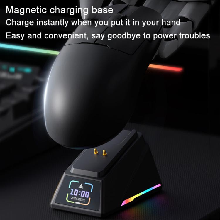 Mouse da gioco Ajazz AJ159 APEX PAW3395 wireless Tri-Mode leggero con dock di ricarica