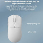 Ajazz AJ139 Pro Gaming Mouse leggero PAW3395 Wireless 2.4G + Mouse per computer cablato a doppia modalità