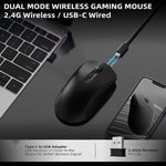 Ajazz AJ139 Pro Gaming Mouse leggero PAW3395 Wireless 2.4G + Mouse per computer cablato a doppia modalità