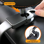 Ganci porta cellulare telescopici rotanti multifunzionali per poggiatesta del sedile posteriore dell'auto