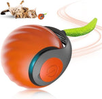 Giocattoli interattivi per gatti con palla auto-rotolante intelligente, ricaricabile tramite USB, con regolazione a due velocità, TUTU Orange, TUTU Blue