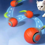 Giocattoli interattivi per gatti con palla auto-rotolante intelligente, ricaricabile tramite USB, con regolazione a due velocità, TUTU Orange, TUTU Blue