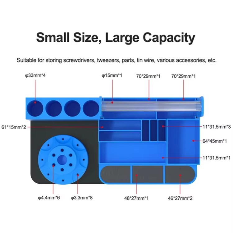 RELIFE RL-001H Rotating Cell Phone Organizer Repair Tool Parts Screwdriver Storage Rack