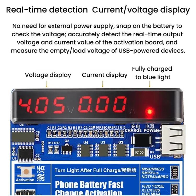 Per iPhone Android Riparazione del telefono cellulare Scheda di attivazione della carica della batteria Scheda di attivazione del test della batteria V9 Strumento, SUNSHINE SS-915