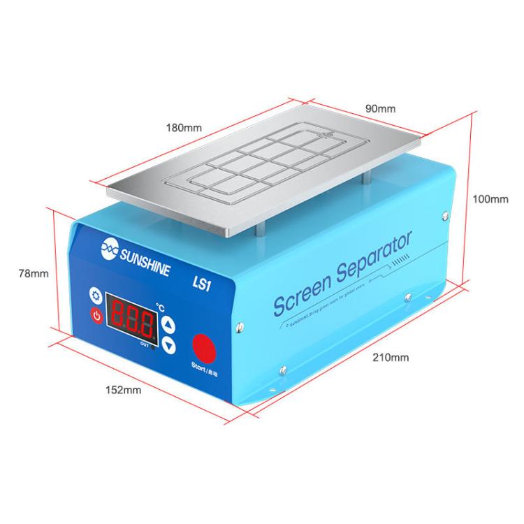 Separatore riscaldato per riparazione schermo LCD per telefono cellulare Macchina per rimozione cornice schermo curvo e dritto, SUNSHINE LS1