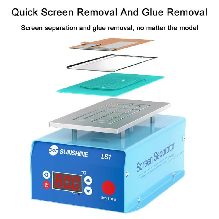 Heated Separator for Cell Phone LCD Screen Repair Curved and Straight Screen Frame Removal Machine, SUNSHINE LS1