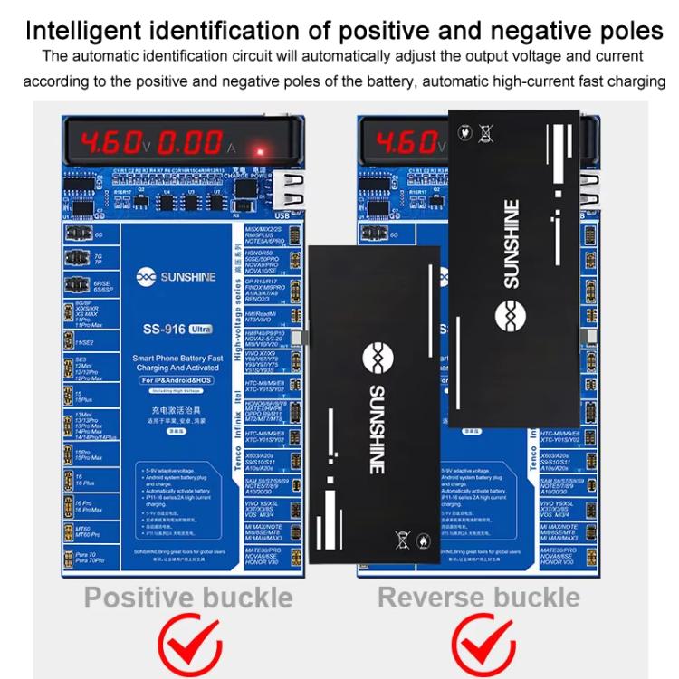 Charging Trigger Device Support 5-9V Adaptive Voltage for iPhone 16 Series and Android Models, SUNSHINE SS-916 Ultra