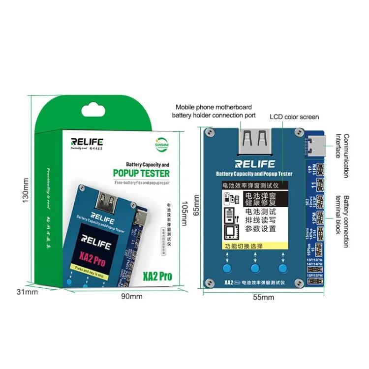 Tester di stato di salute della batteria Nessun cavo esterno Tester di efficienza della batteria Popup, RELIFE XA2 Pro