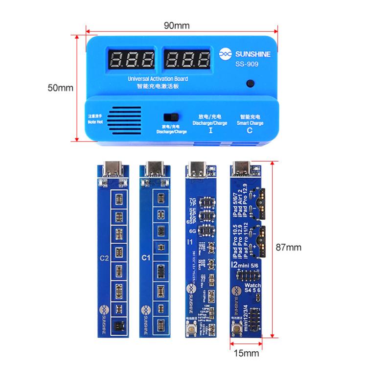 Universal Battery Activation Board V9.0 Fast Charge Maintenance Line for iPhone Android Repair Test Tool, SUNSHINE SS-909