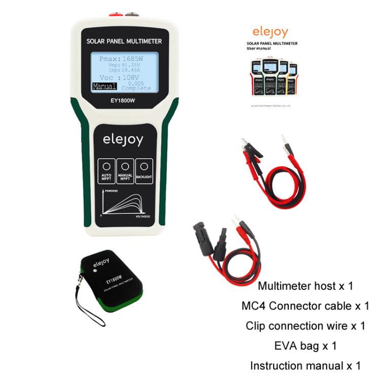 Elejoy 1800W MPPT pannello solare fotovoltaico multimetro, EY1800W