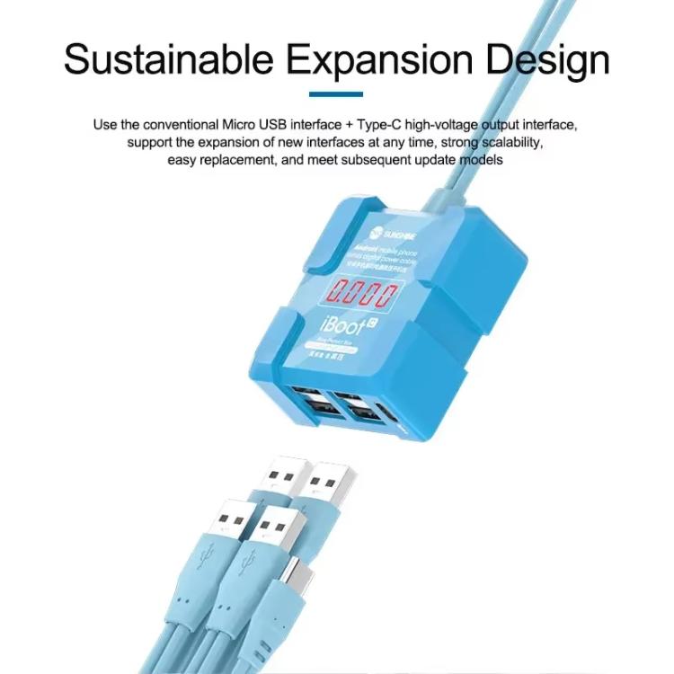 Per Android 8V Alimentazione ad alta tensione Test Boot Line Strumento di riparazione del telefono cellulare Cavo batteria HW Cavo di avvio, SUNSHINE iBoot C