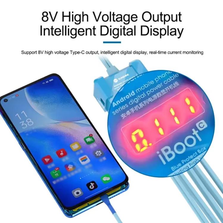 For Android 8V High Voltage Power Supply Test Boot Line Mobile Phone Repair Tool HW Battery Cable Boot Cable, SUNSHINE iBoot C