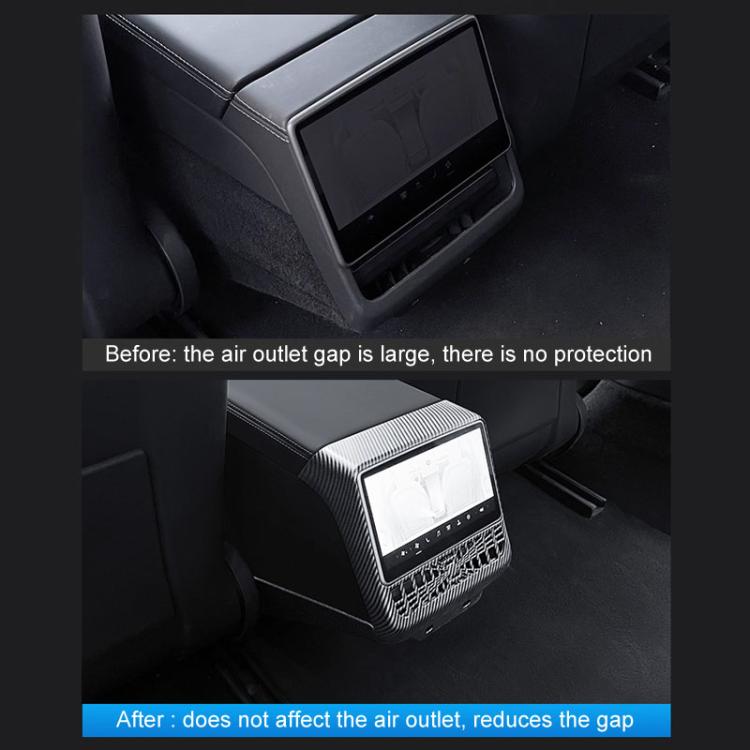 Per Tesla Nuovo Modello 3 / Y Telaio di Protezione per Presa d'Aria Posteriore dell'Automobile, Matte Carbon Pattern, Glossy Carbon Pattern, Matte Black